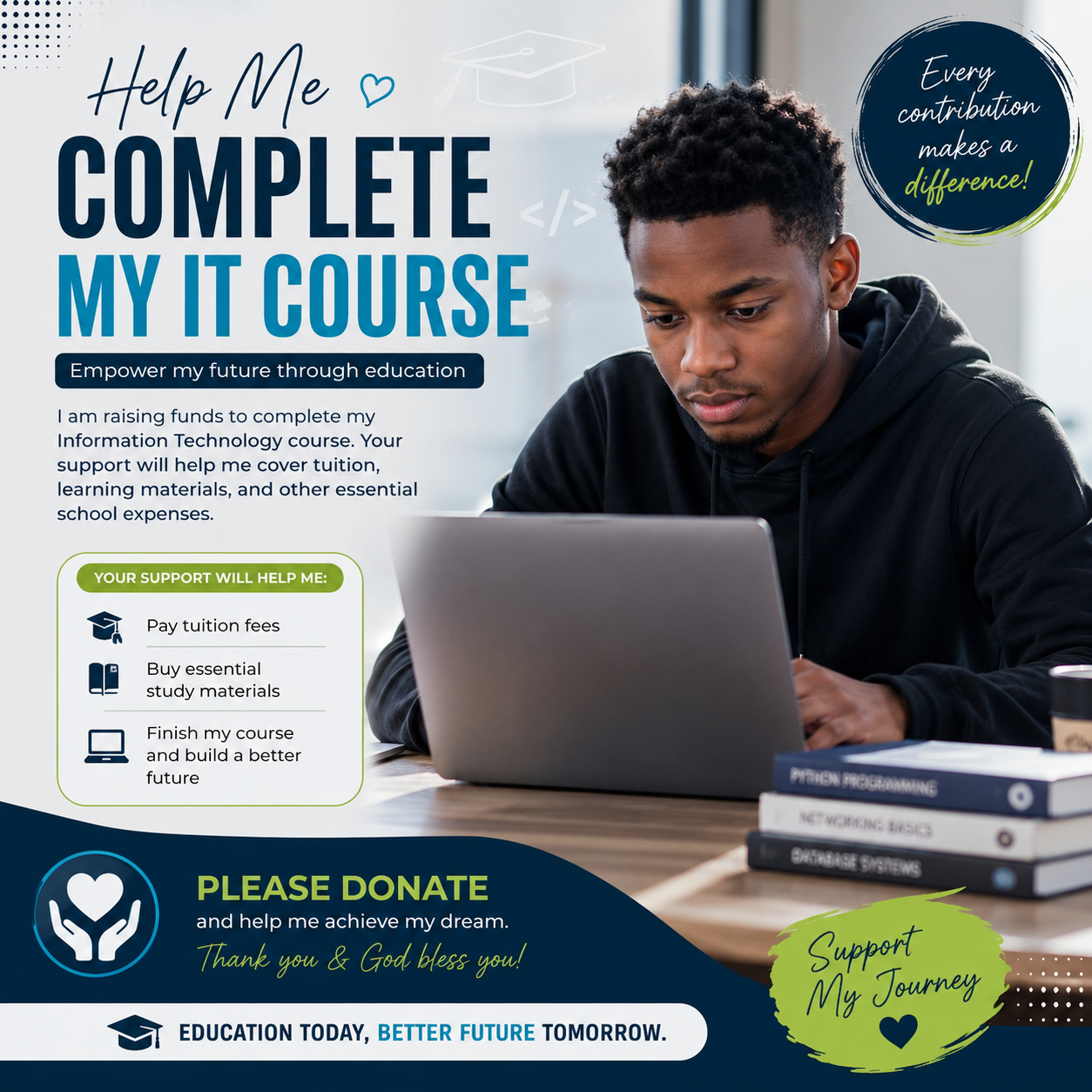 Help mallon raise money for completing IT course