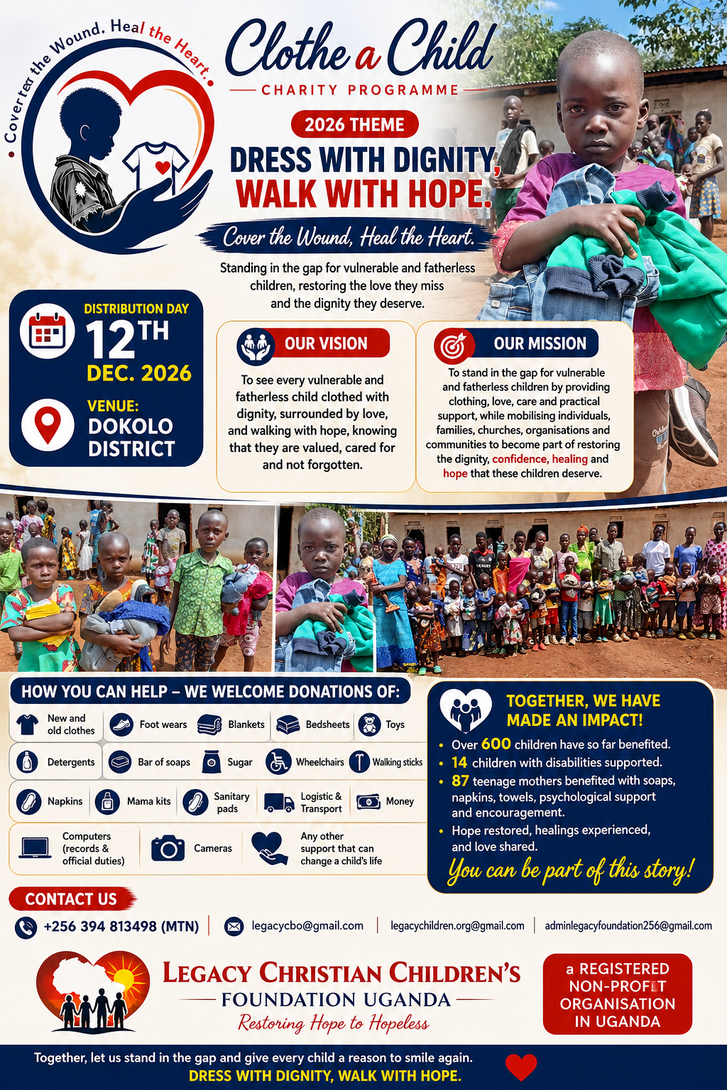 CLOTHE a CHILD CHARITY DRIVE 2026 " Dress with dignity. Walk with hope" — photo 2